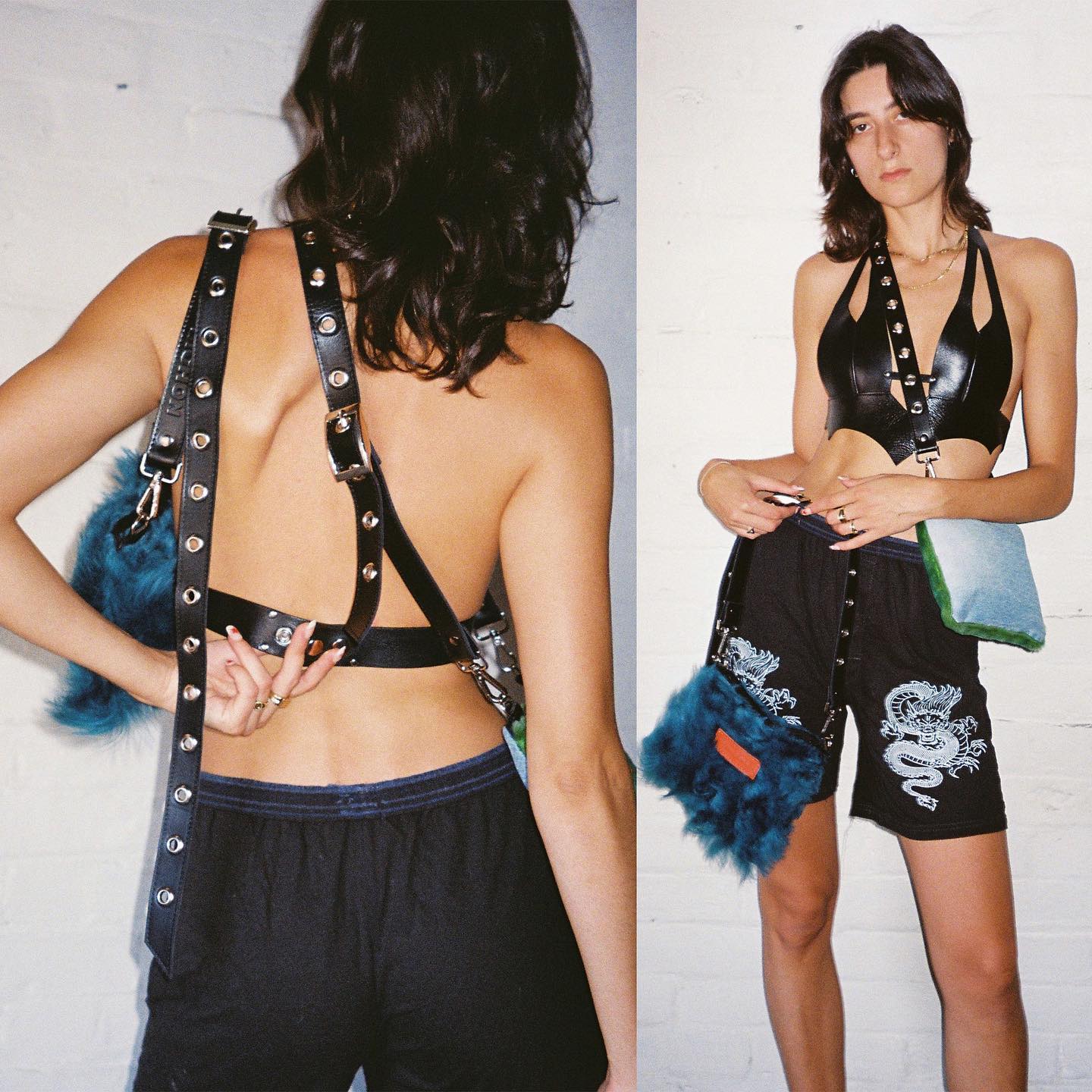 BICHON Eyelet Long Strap - Black