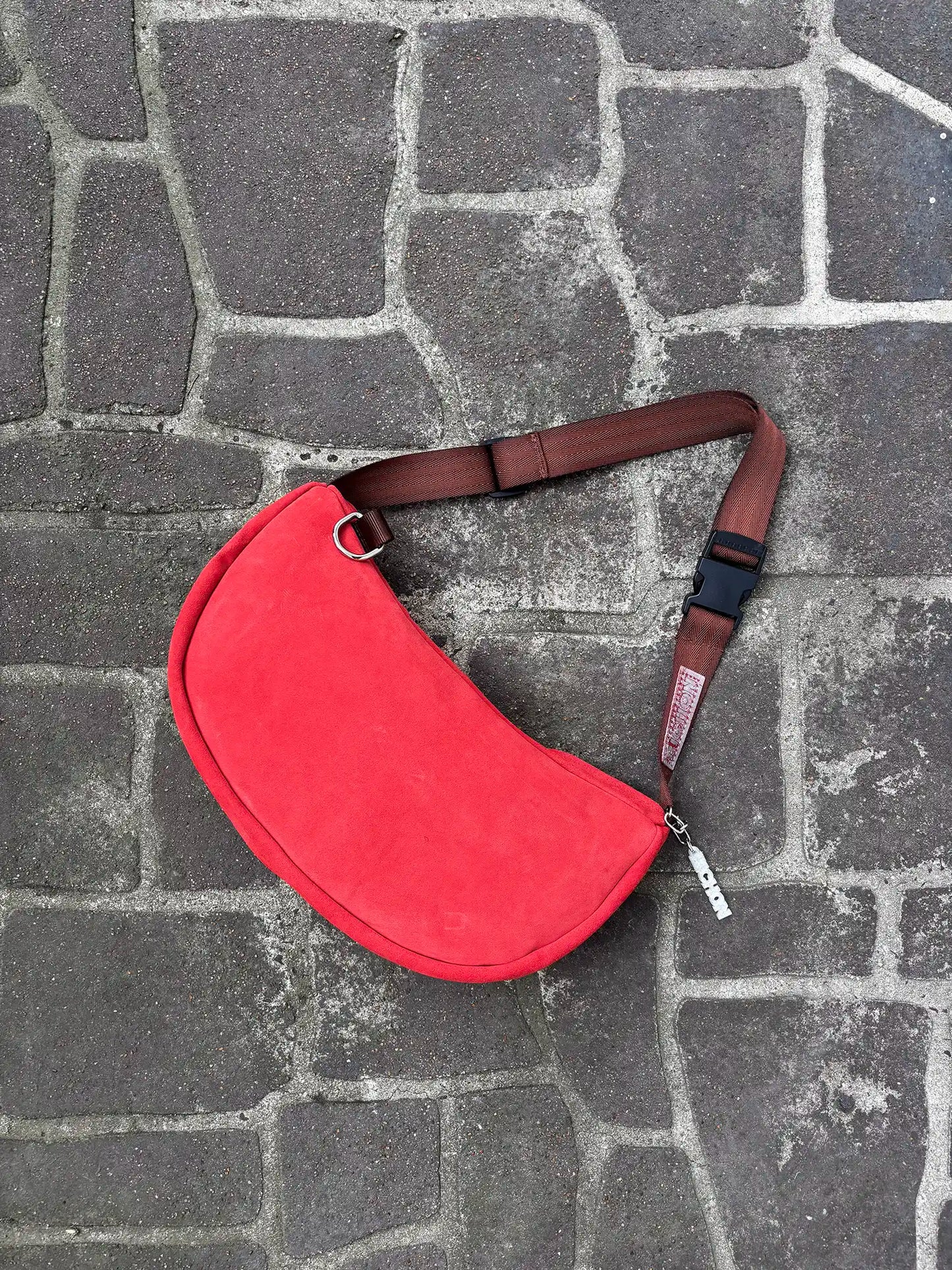 Everyday Suede Slouch Bag - Red