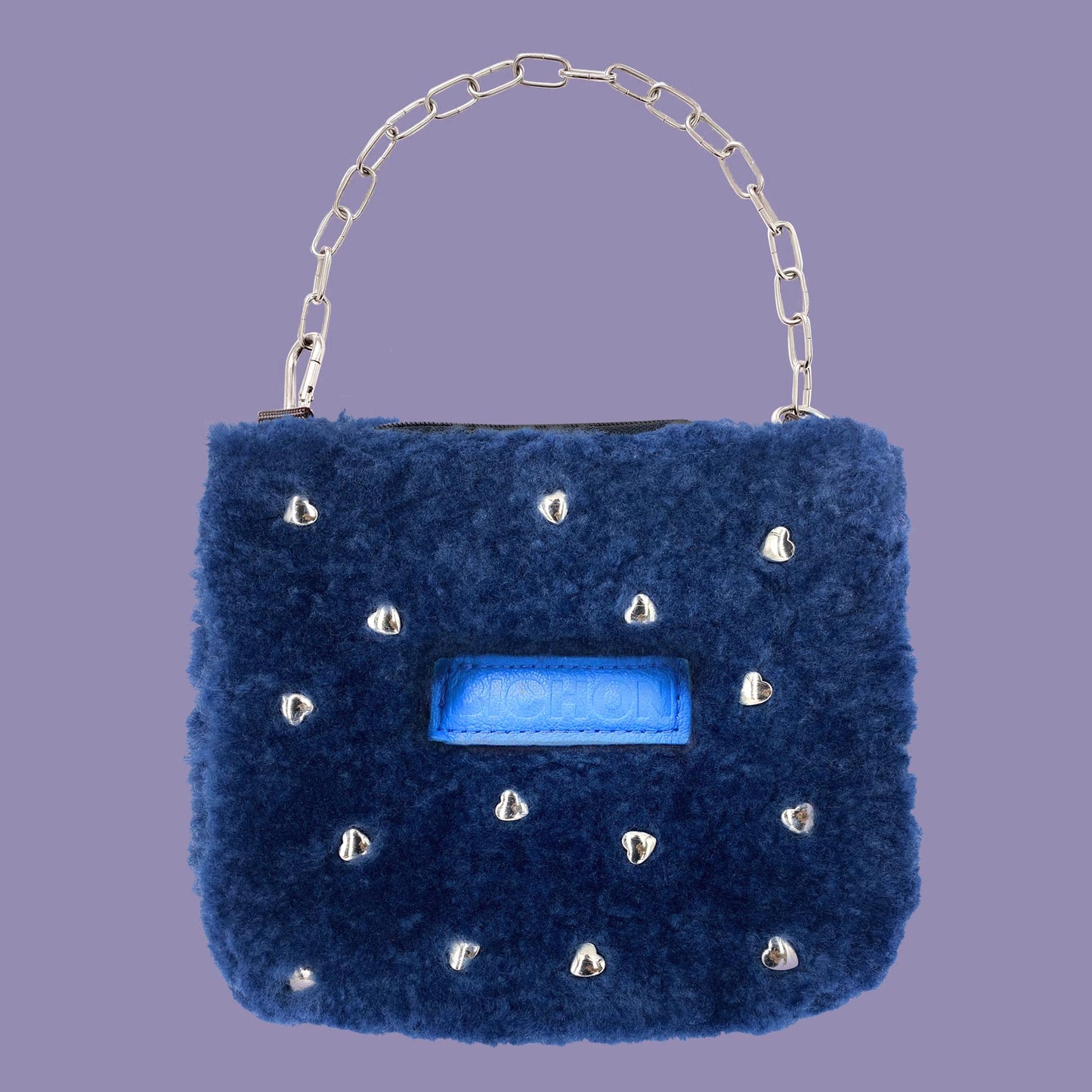 The Heart Stud Fuzzy - Navy