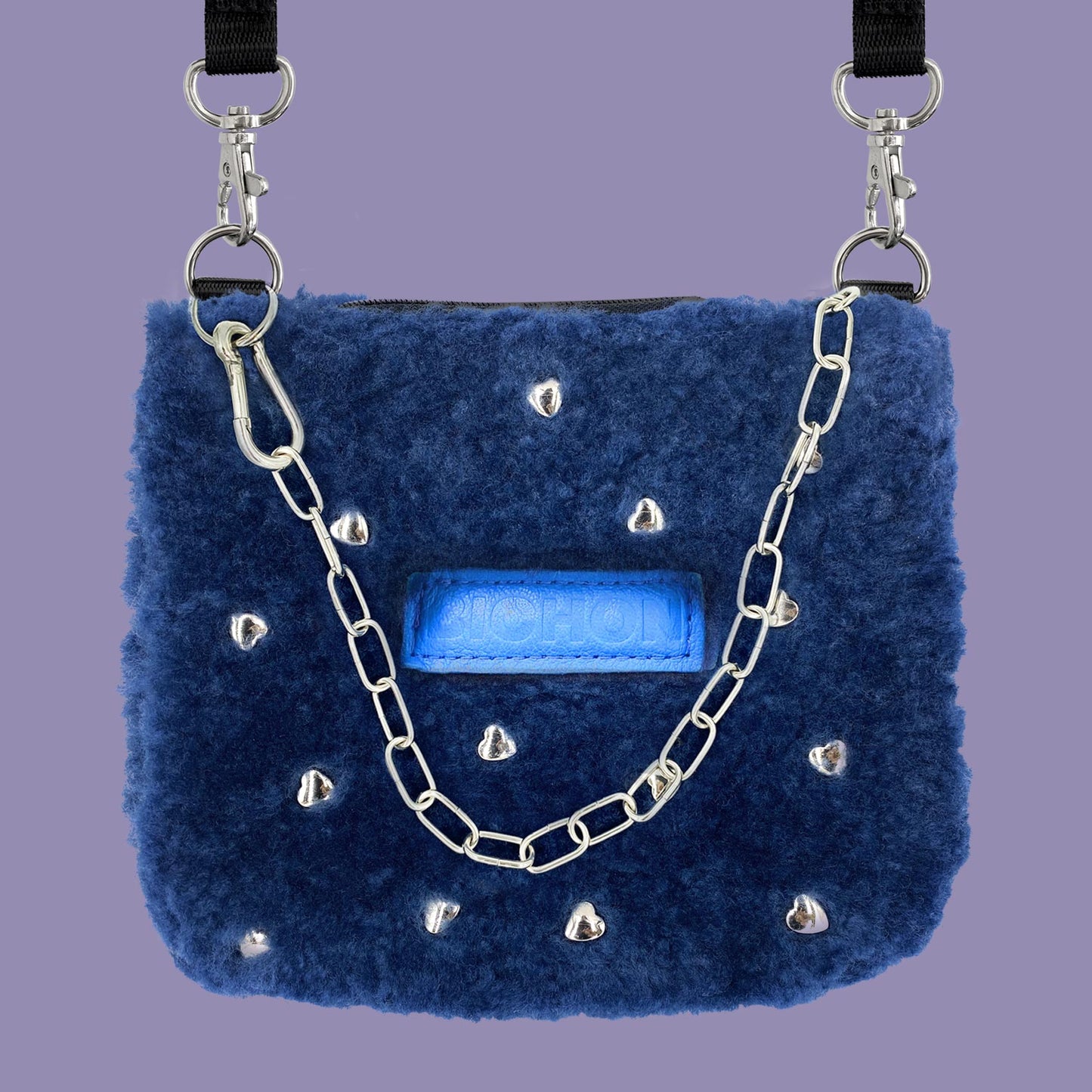 The Heart Stud Fuzzy - Navy
