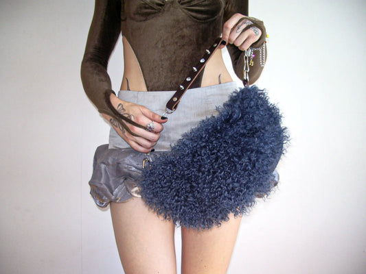 Fluffy Slouch Small - Blue