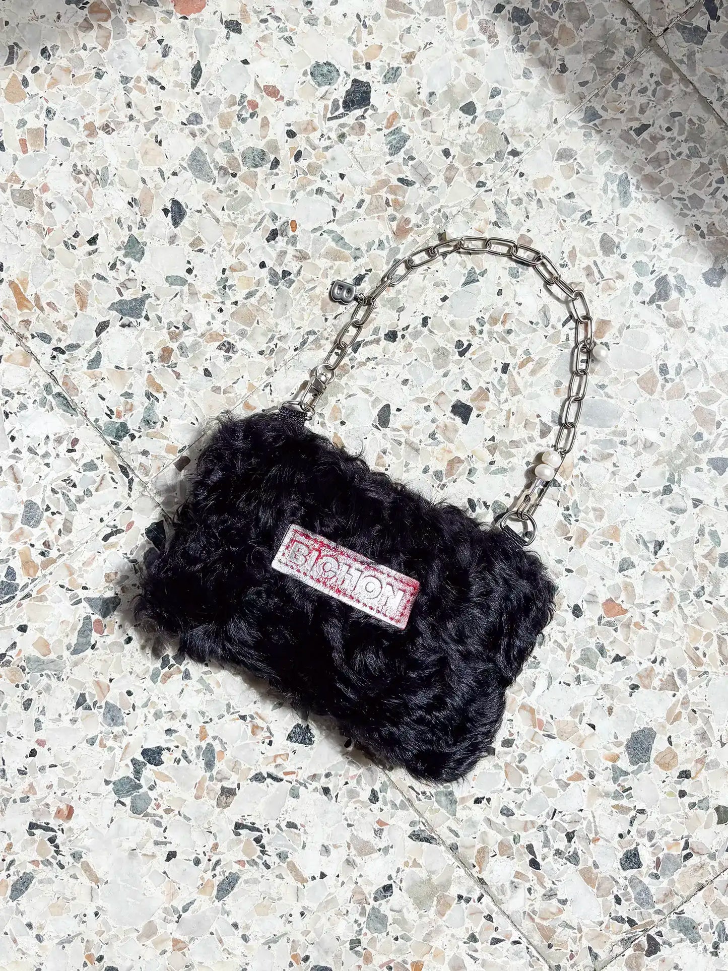 Mini Pearl Fluffy - Black