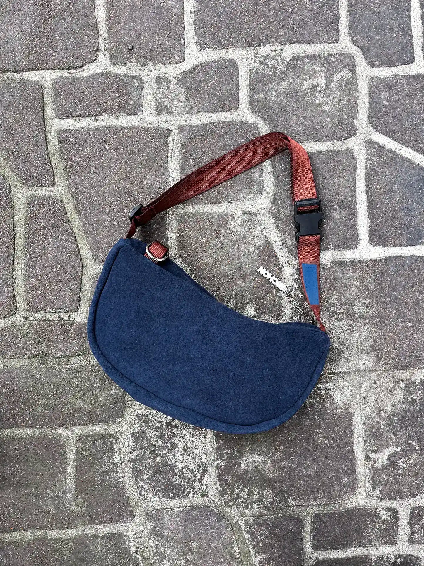 Everyday Suede Slouch Bag - Navy