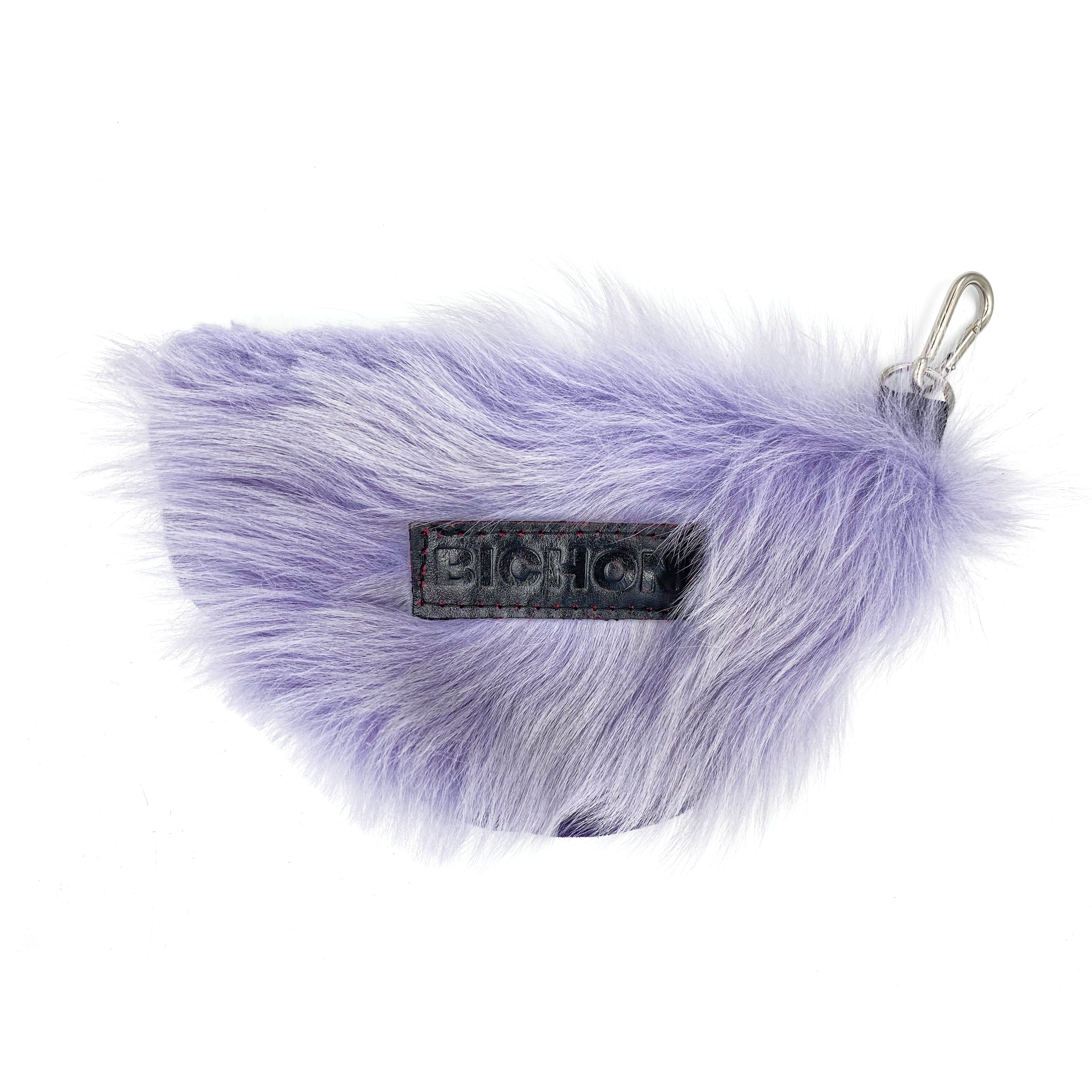 Fluffy Slouch Bag Clip - Lilac