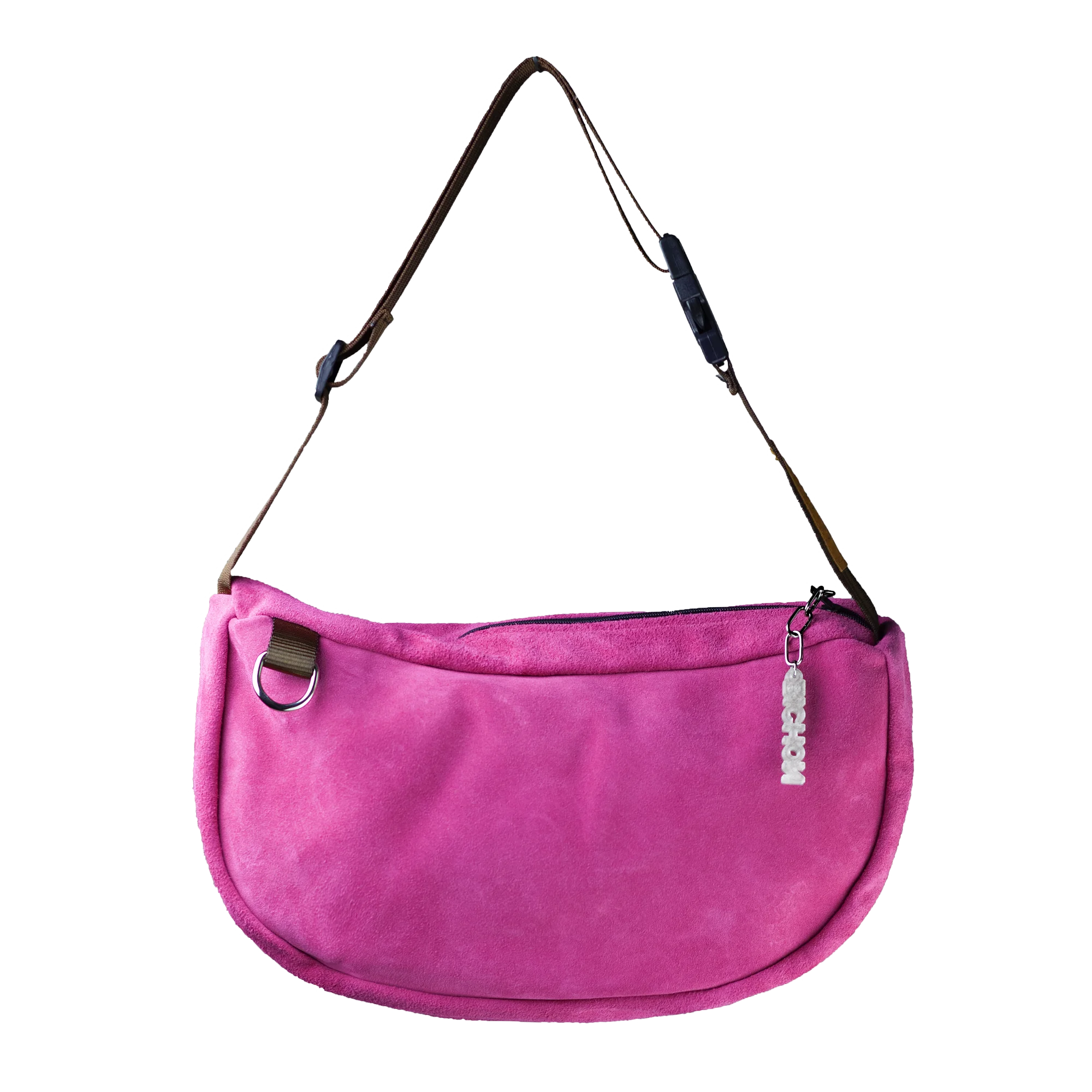 Everyday Suede Slouch Bag - Pink